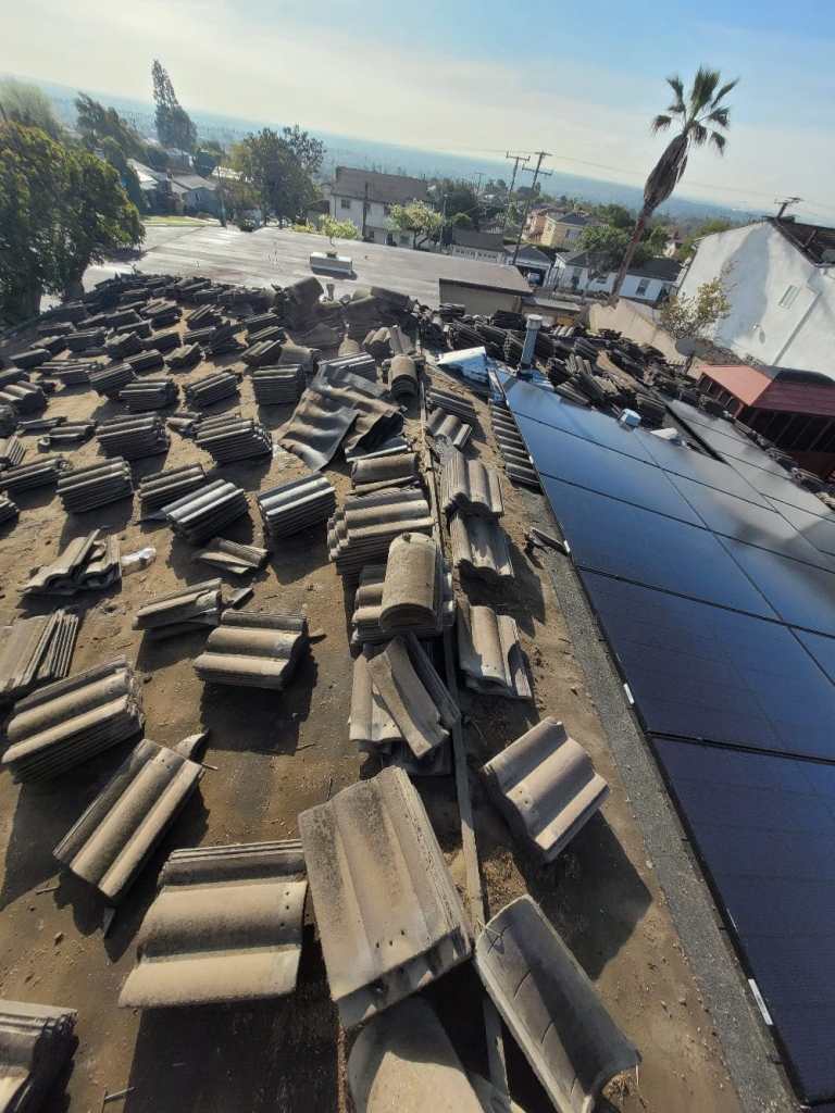 during roof repair in Windsor Hills, CA